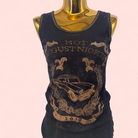 Vintage black tank with - Picture 1 of 3